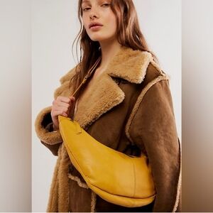 Free People Idle Hands Sling bag in yellow leather